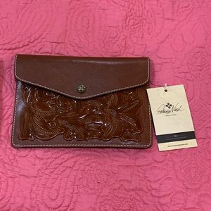 NWT Patricia Nash Tooled Leather IPad mini Portfolio or wallet